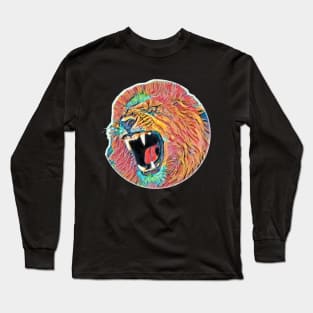 Lion's head colorfully Long Sleeve T-Shirt